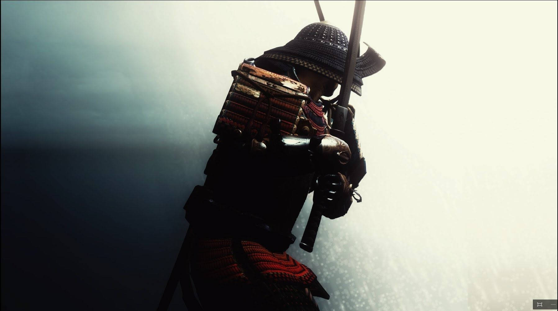 Japanese Samurai Gradient Background Wallpaper