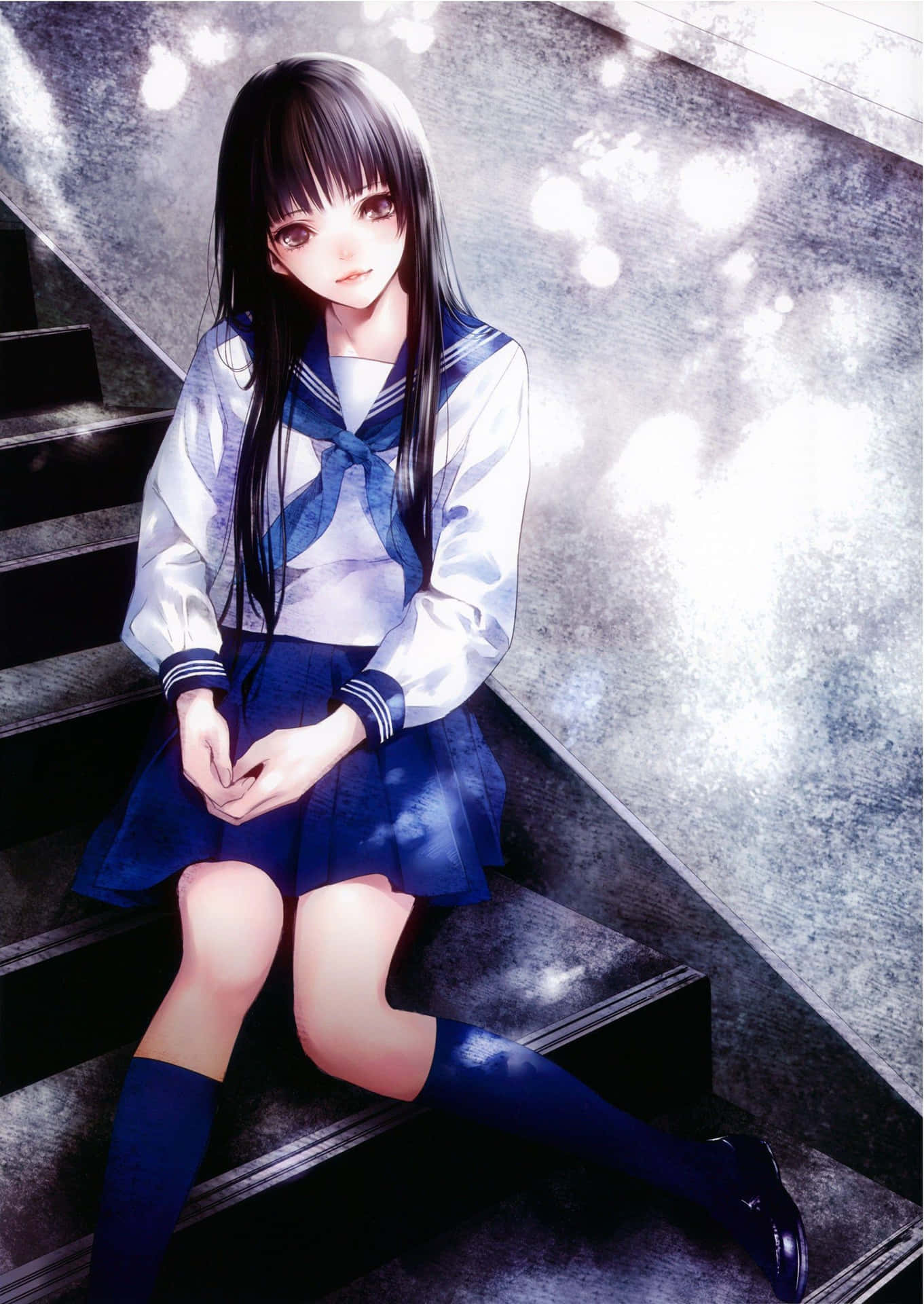 Japanese School Anime Girl Wallpaper