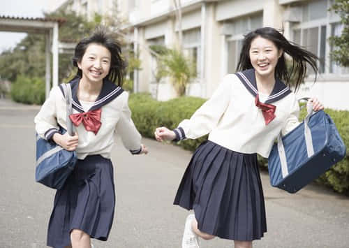 Japanese School Girls Wallpaper