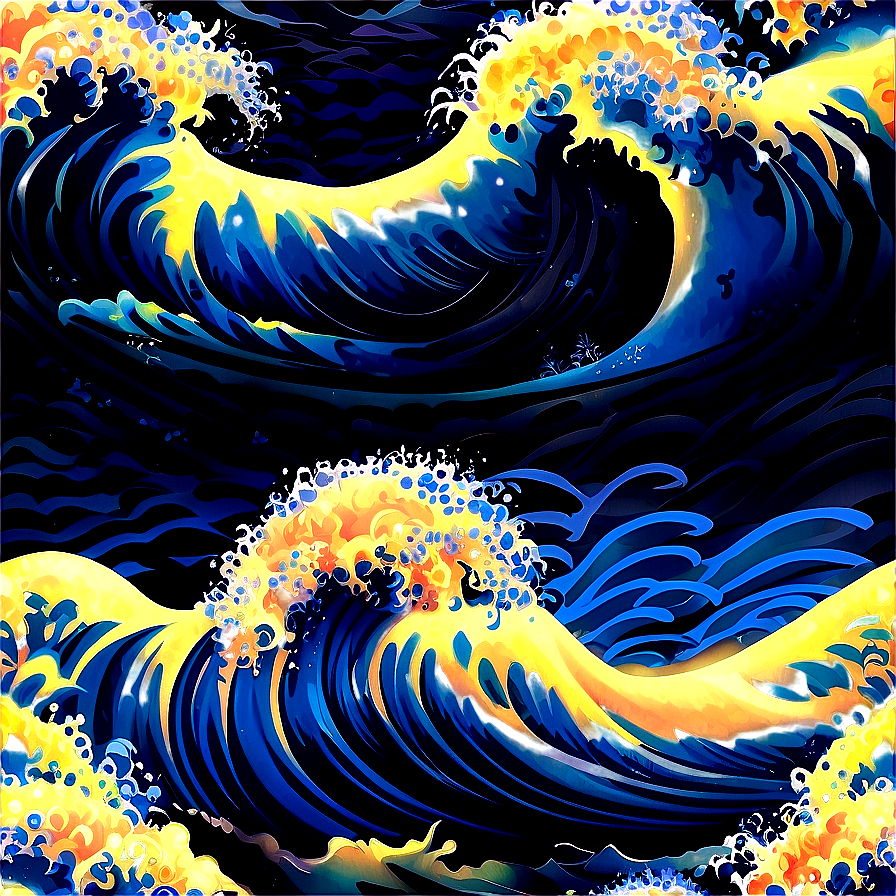 Japanese Surf Wave Png 06242024 PNG