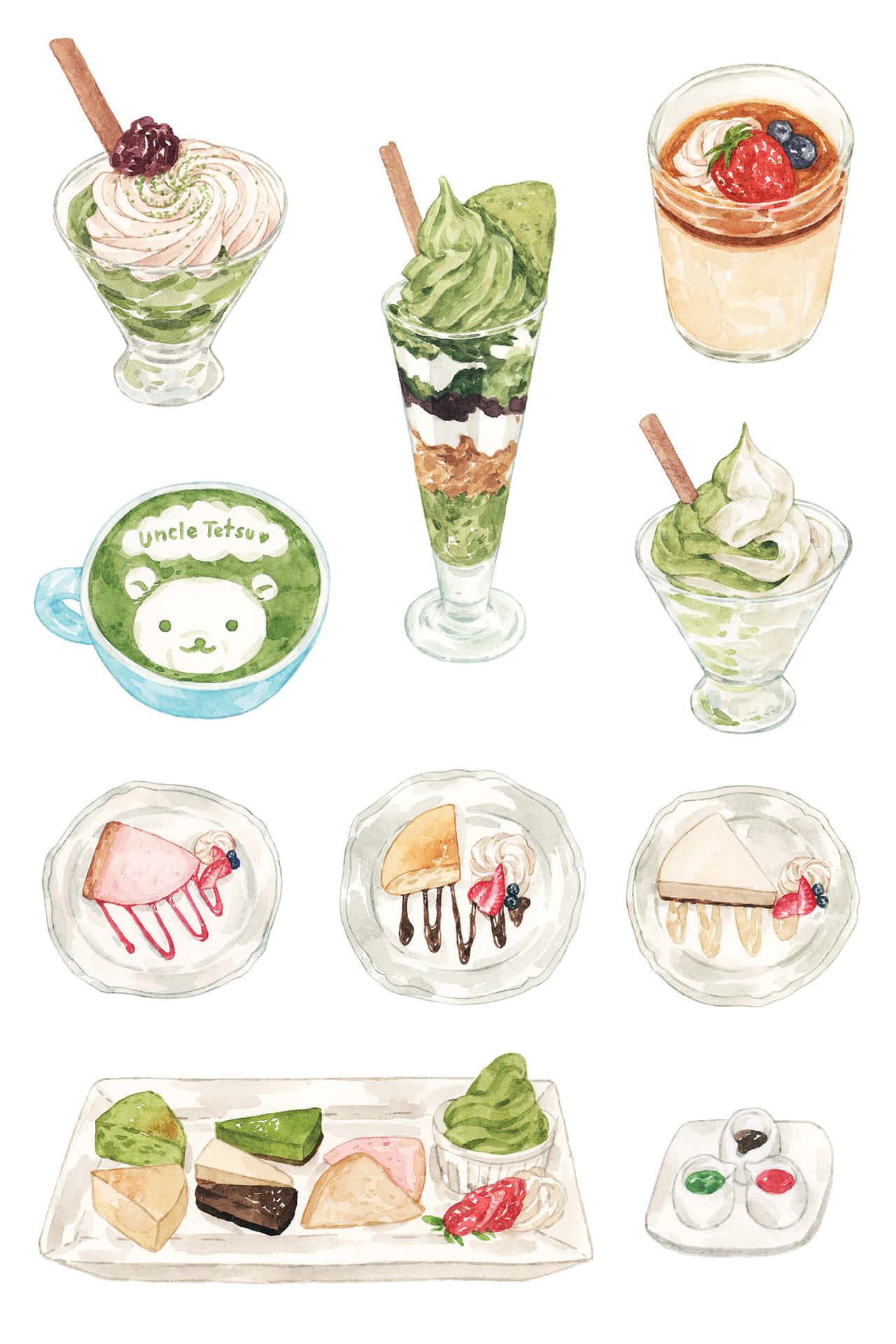 Delectable Array of Japanese Sweets Wallpaper
