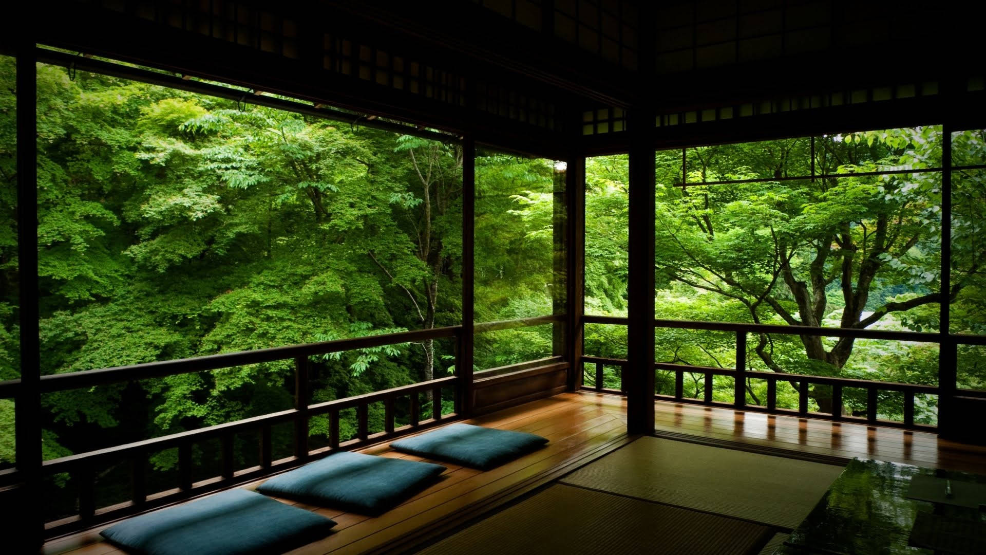Japansk Tea Room En Meditation Haven Wallpaper