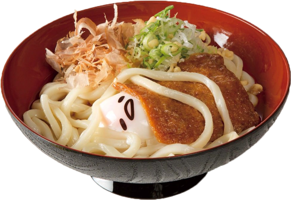 Japanese Udon Noodle Bowlwith Toppings PNG