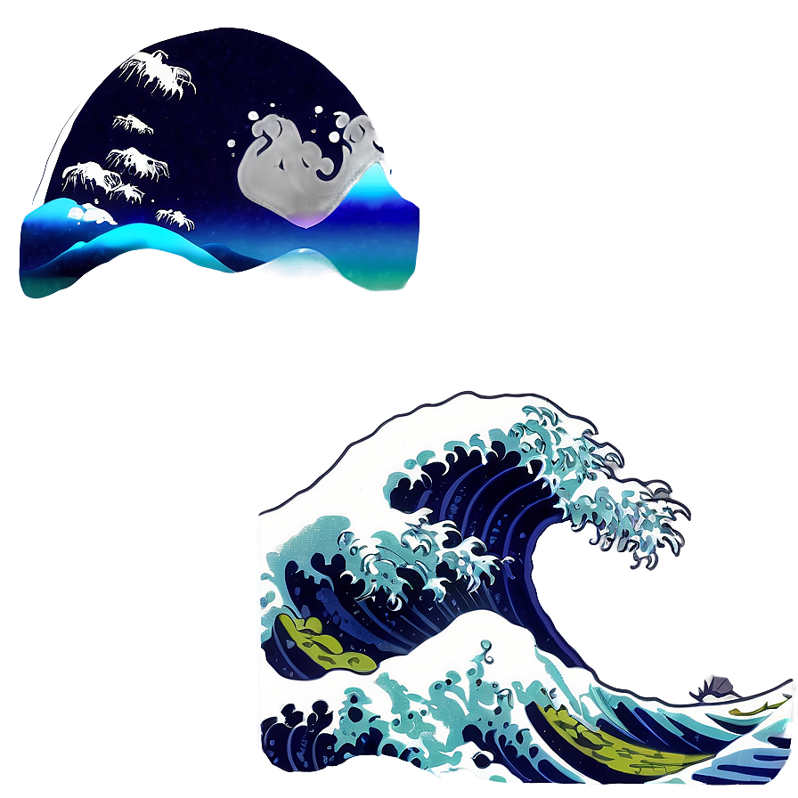 Japanese Wave Aesthetic Png Bik PNG