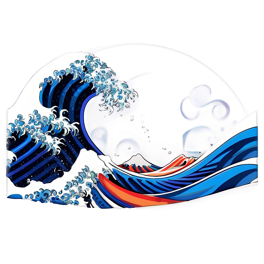 Japanese Wave Outline Png 06242024 PNG