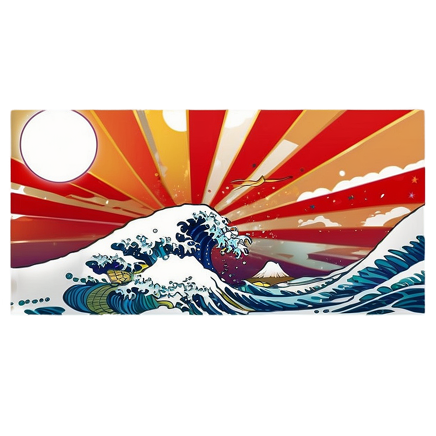 Japanese Wave Outline Png 06242024 PNG