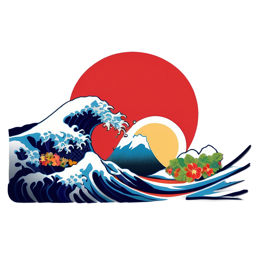 Japanese Wave Outline Png 88 PNG