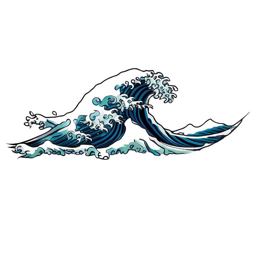 Download Japanese Wave Tattoo Design Png Ixa | Wallpapers.com