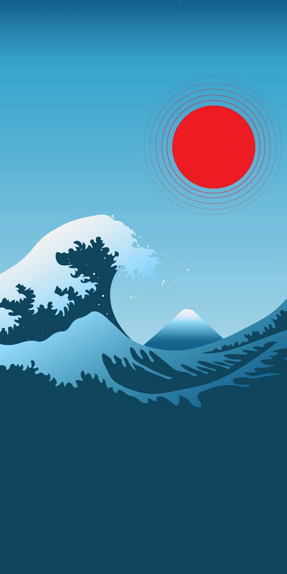 Japanese Wave Pattern Wallpaper - Happywall