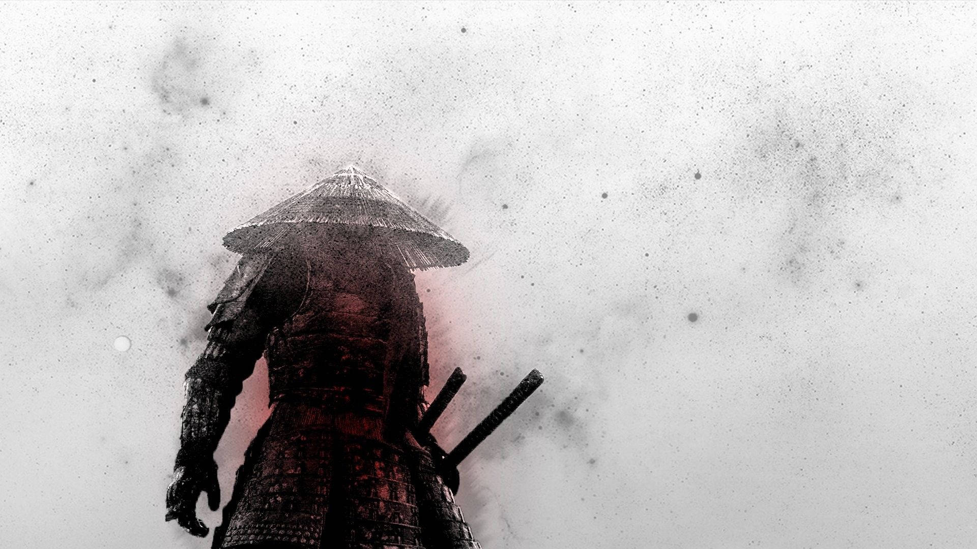 Japansk Samurai Støvet Wallpaper