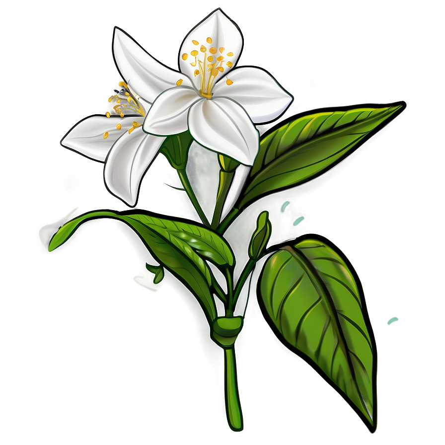 Download Jasmine Flower Drawing Png Ody9 | Wallpapers.com