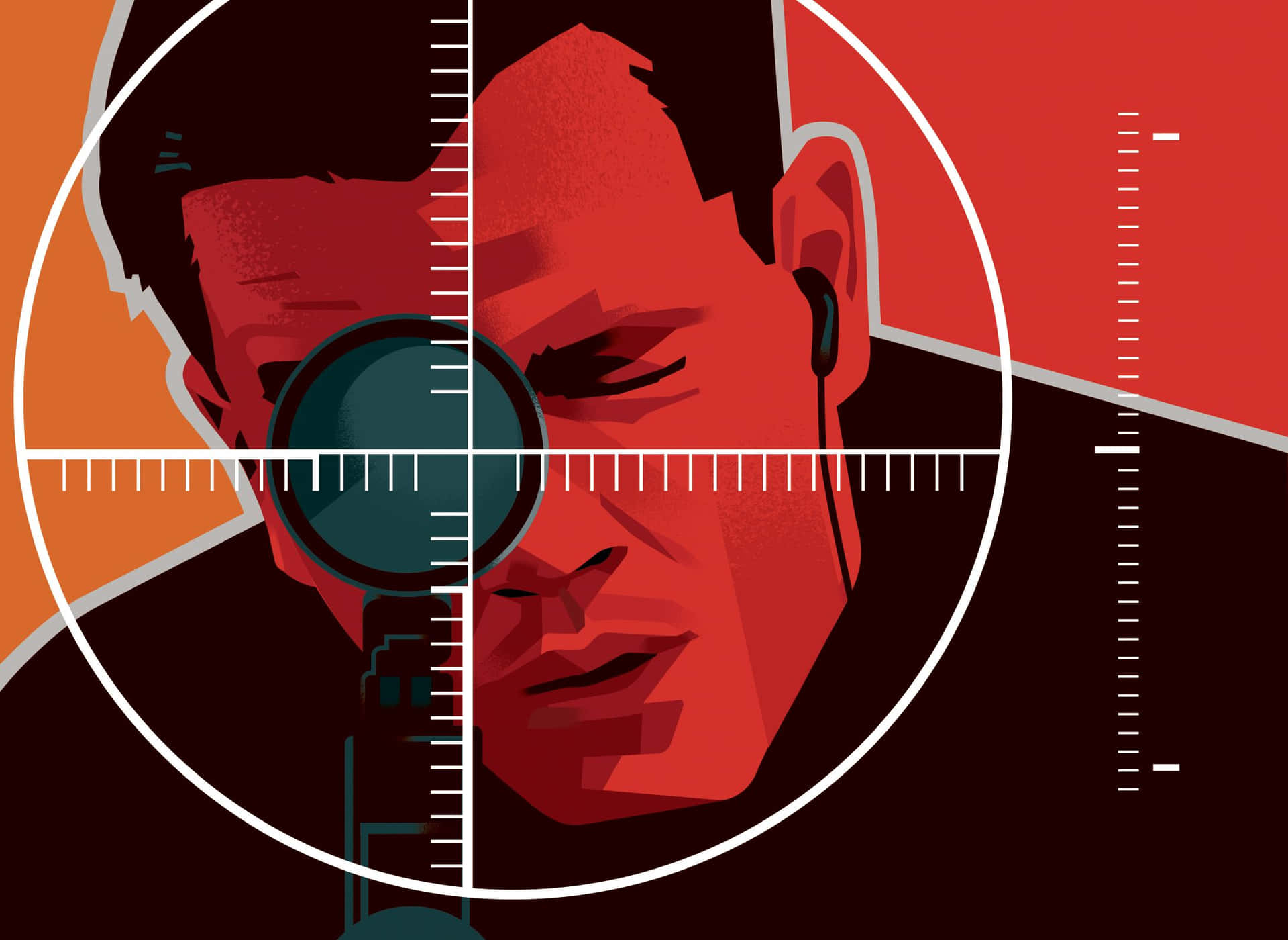 Jason Bourne Targeted Graphic Wallpaper