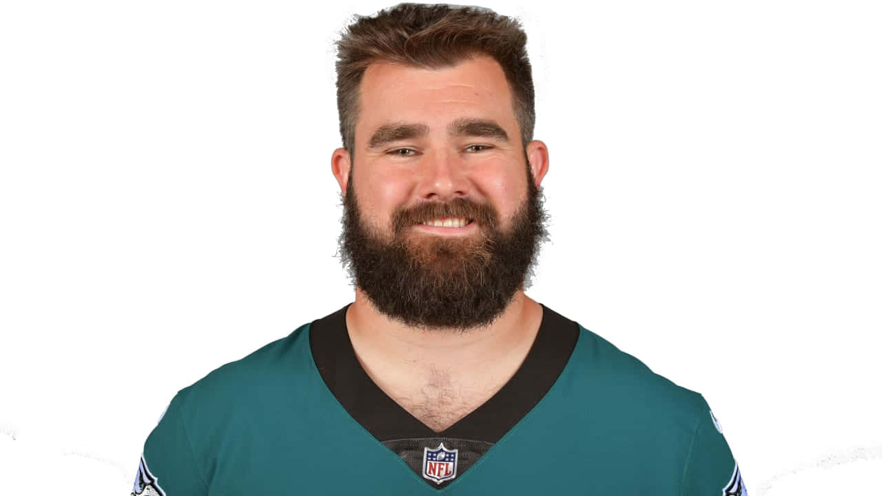 Jason Kelce in Action on the Field Wallpaper