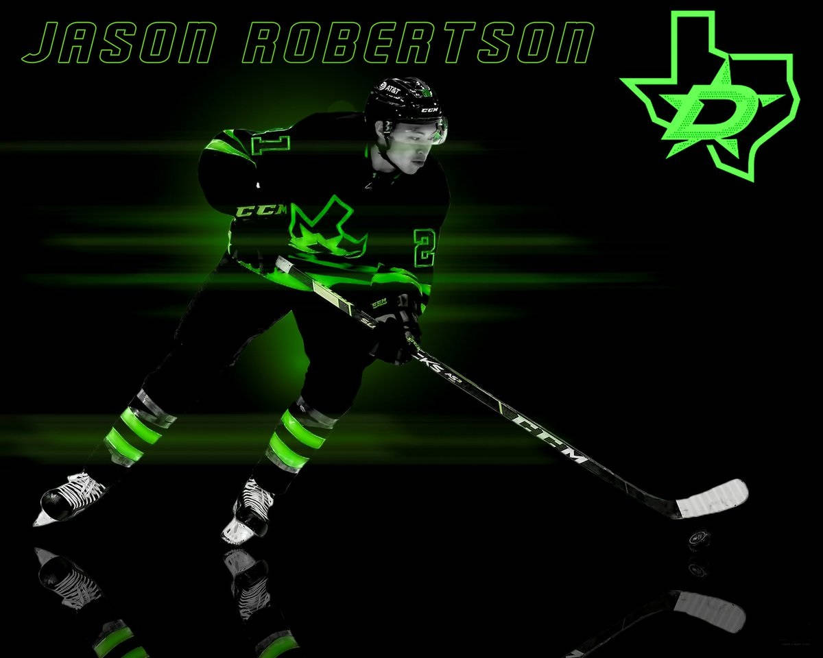 Jason Robertson Dallas Stars Player Poster Wallpaper