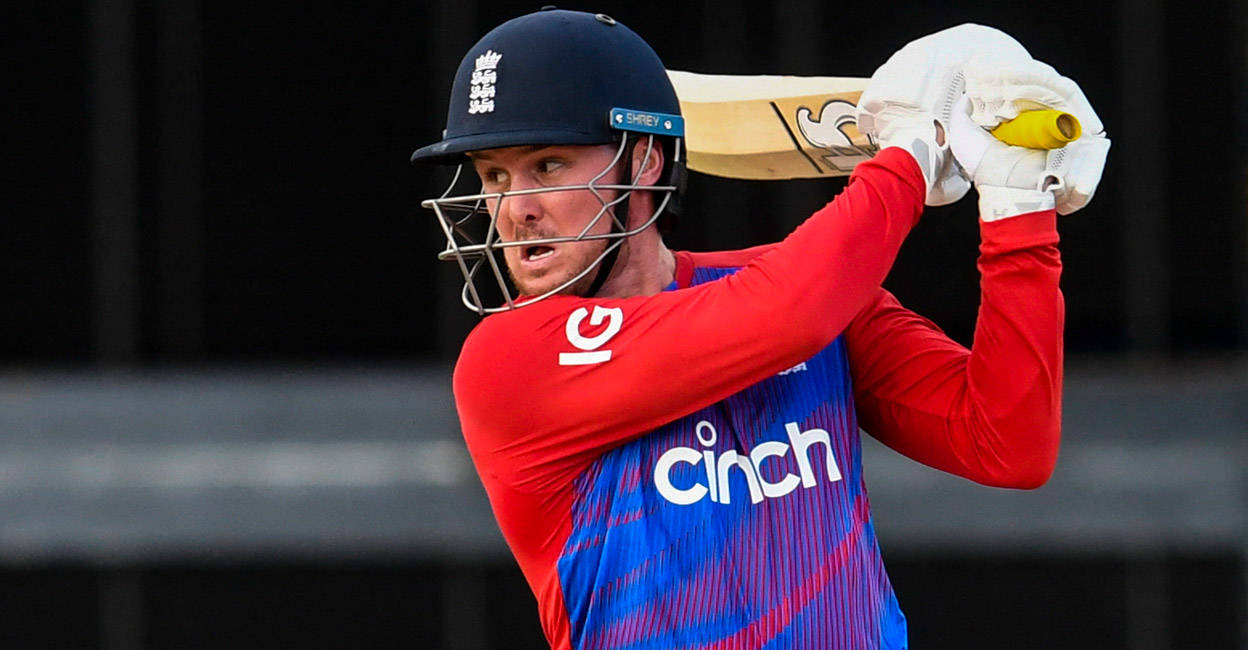 Jason Roy In Uniforme Rossa Da Cricket Sfondo