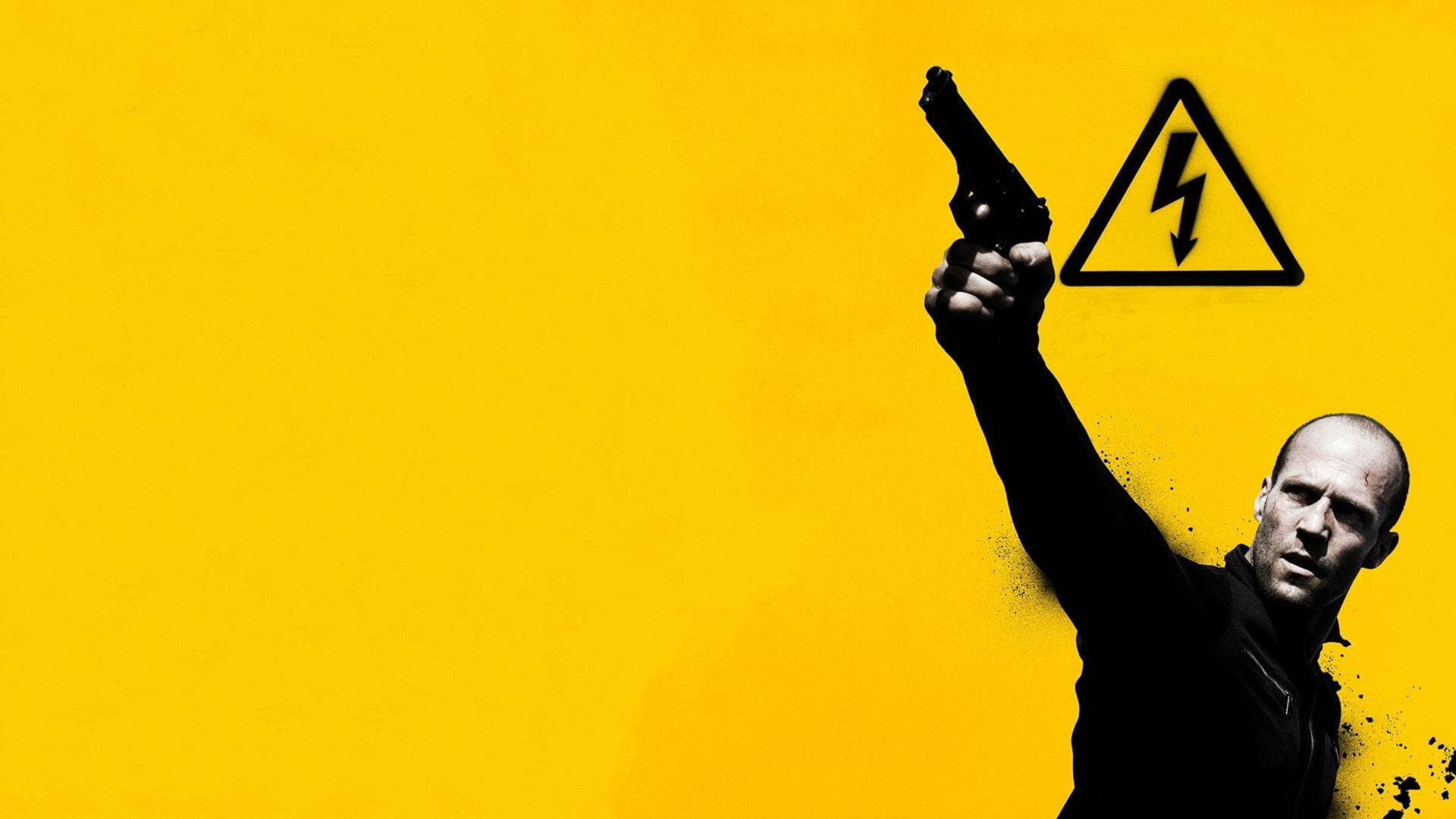 Jason Statham In Yellow Background