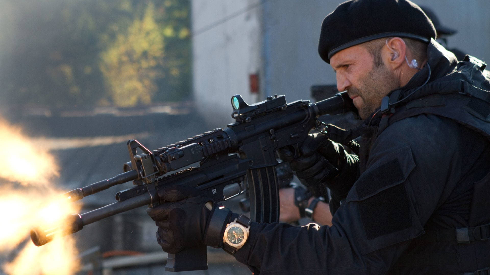 Jason Statham Sniper Shooting Background