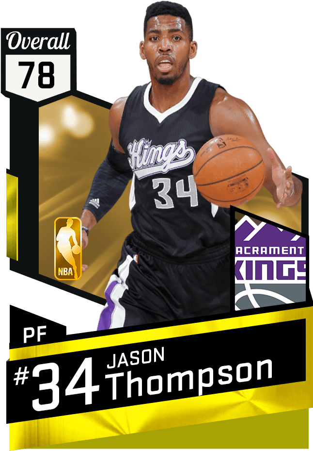 Jason Thompson Sacramento Kings Basketball Card PNG