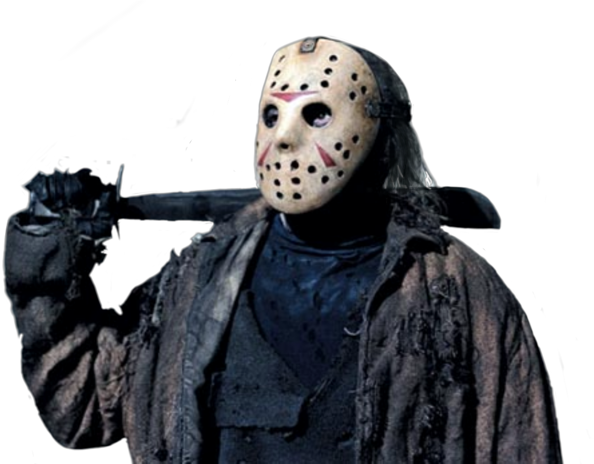 Jason Voorhees Hockey Maskand Machete PNG