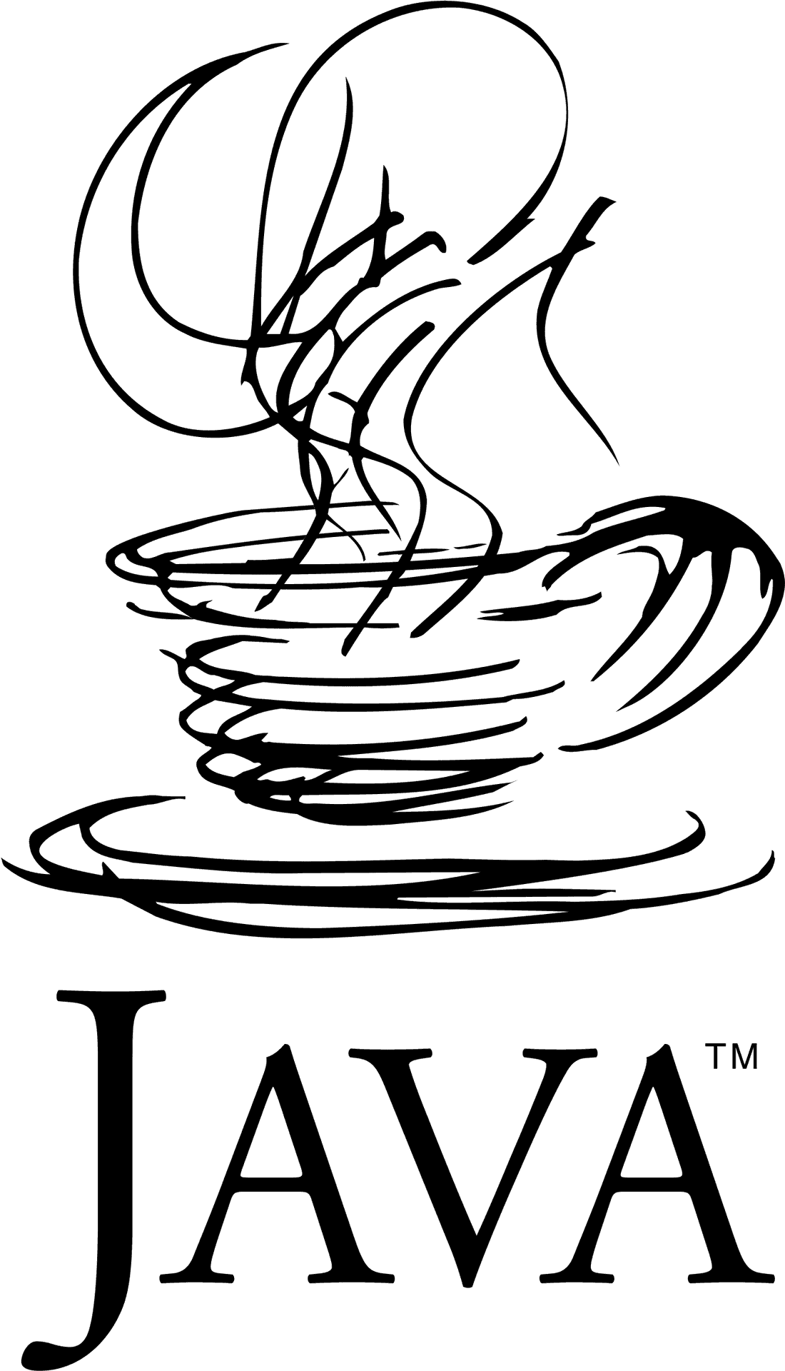 Java Programming Language Logo Transparent PNG — A solid black background with no visible elements or details.