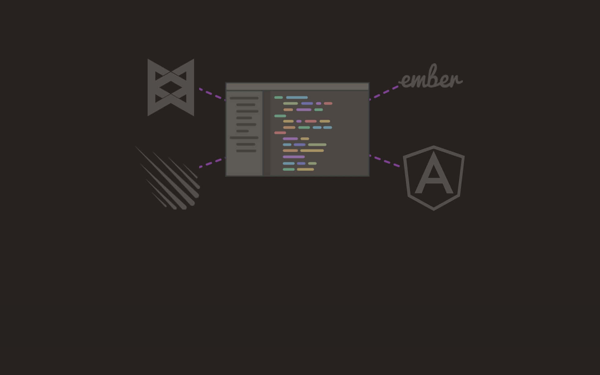 Java Script Frameworks Connectedto Code Editor Wallpaper