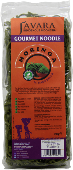 Javara Moringa Gourmet Noodle Package PNG