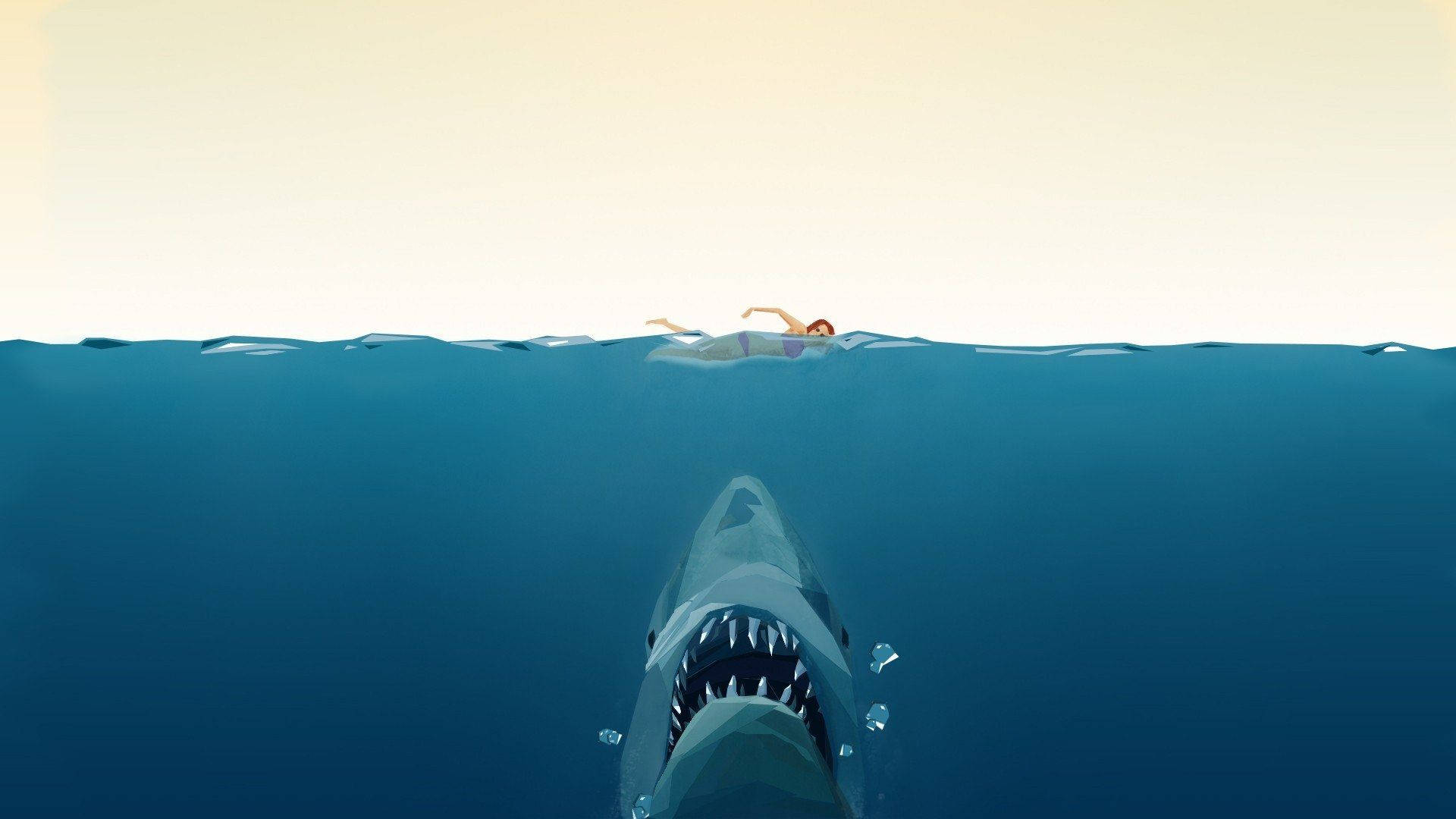 Experience Thrilling Suspense with Jaws Wallpaper