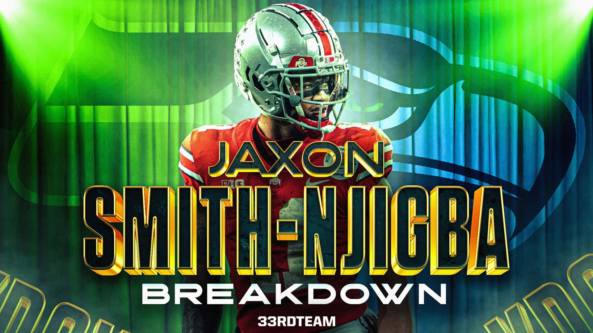 Jaxon Smith Njigba Breakdown Graphic Achtergrond