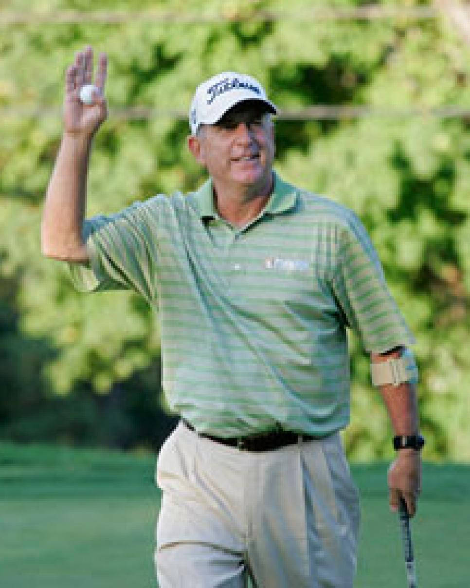Jay Haas Waves To Fans Wallpaper