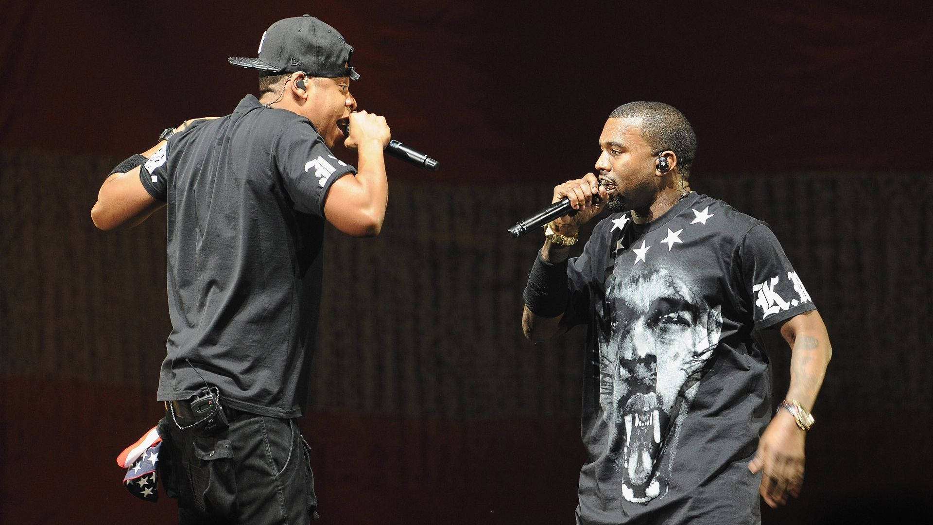 Jay-z And Kanye West Singing Wallpaper