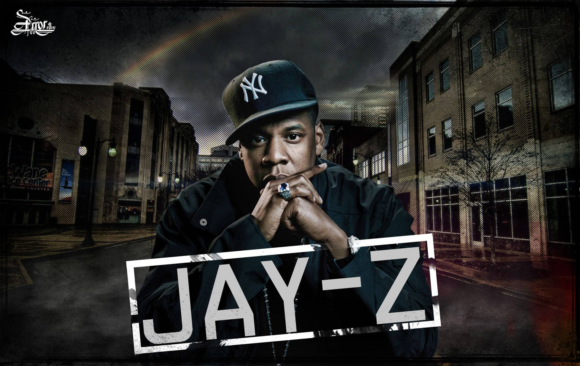 Jay-z With Buildings Wallpaper
