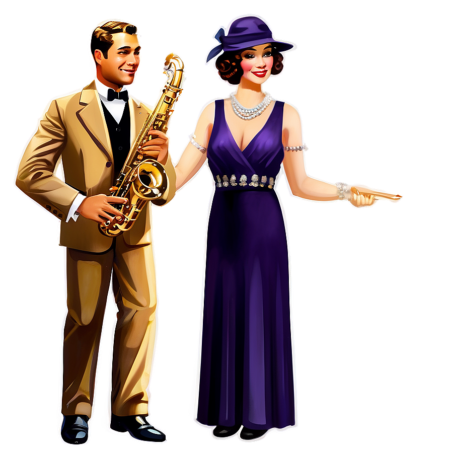 Jazz Age Party Png 06122024 PNG