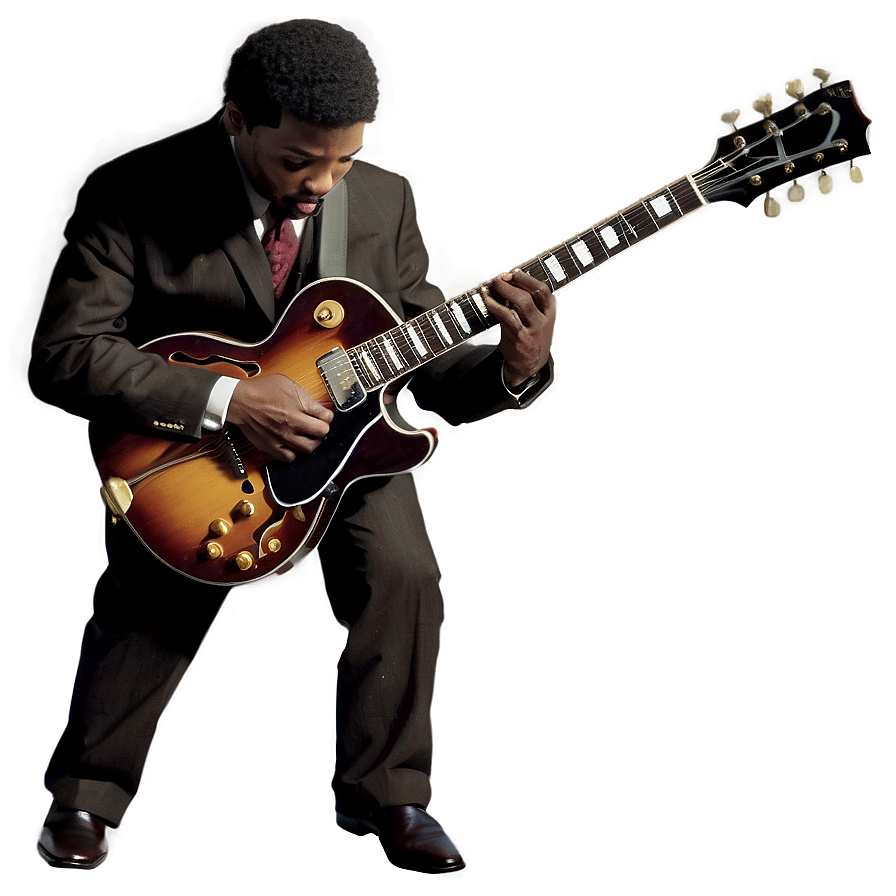 Jazz Guitar Player Png Cst PNG