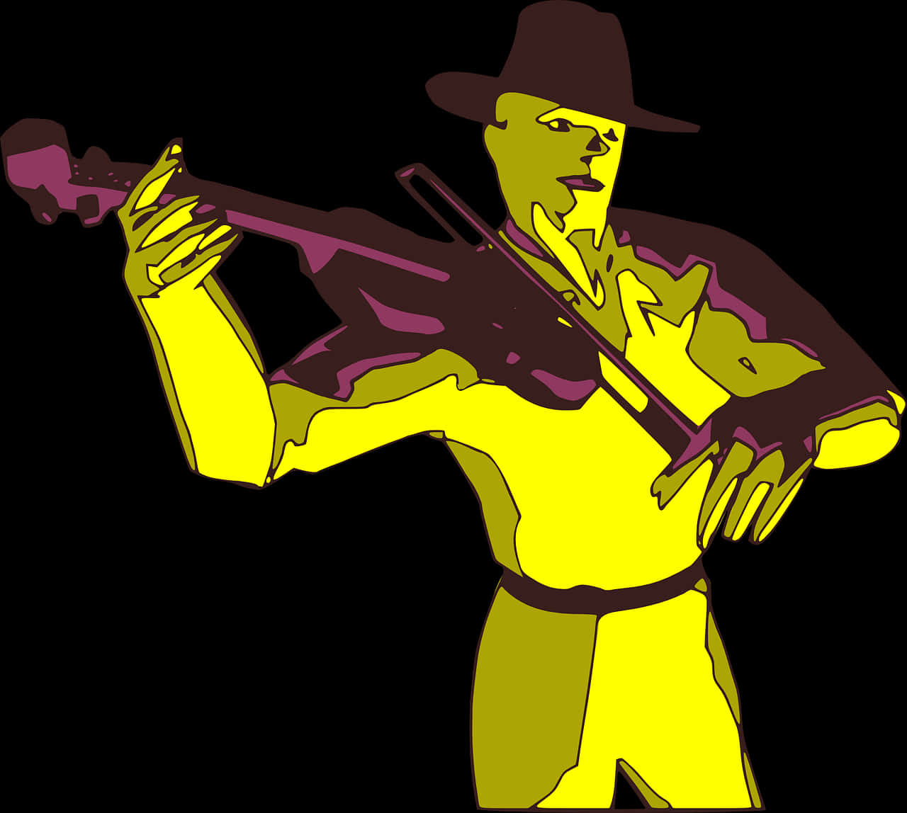 Jazz Musician Silhouette PNG