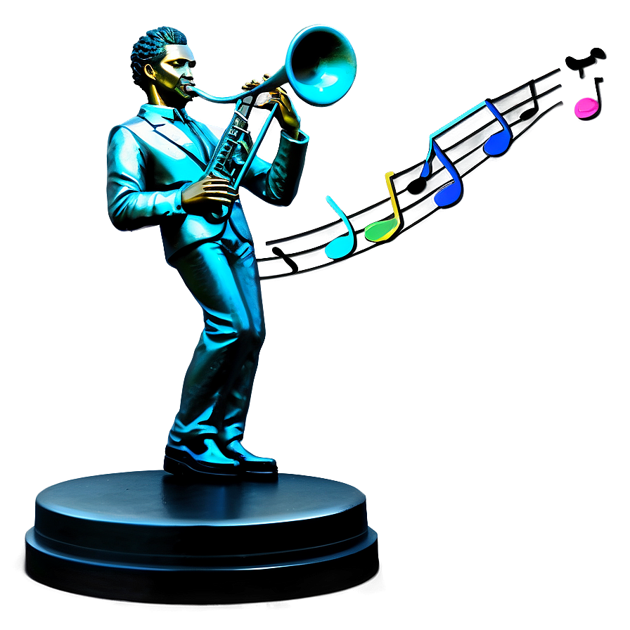 Jazz Musician Statue Png Ner PNG