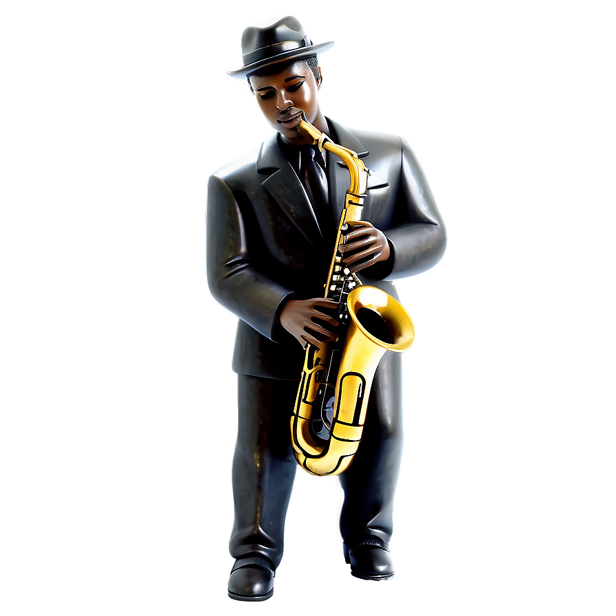 Jazz Musician Statue Png Vht PNG