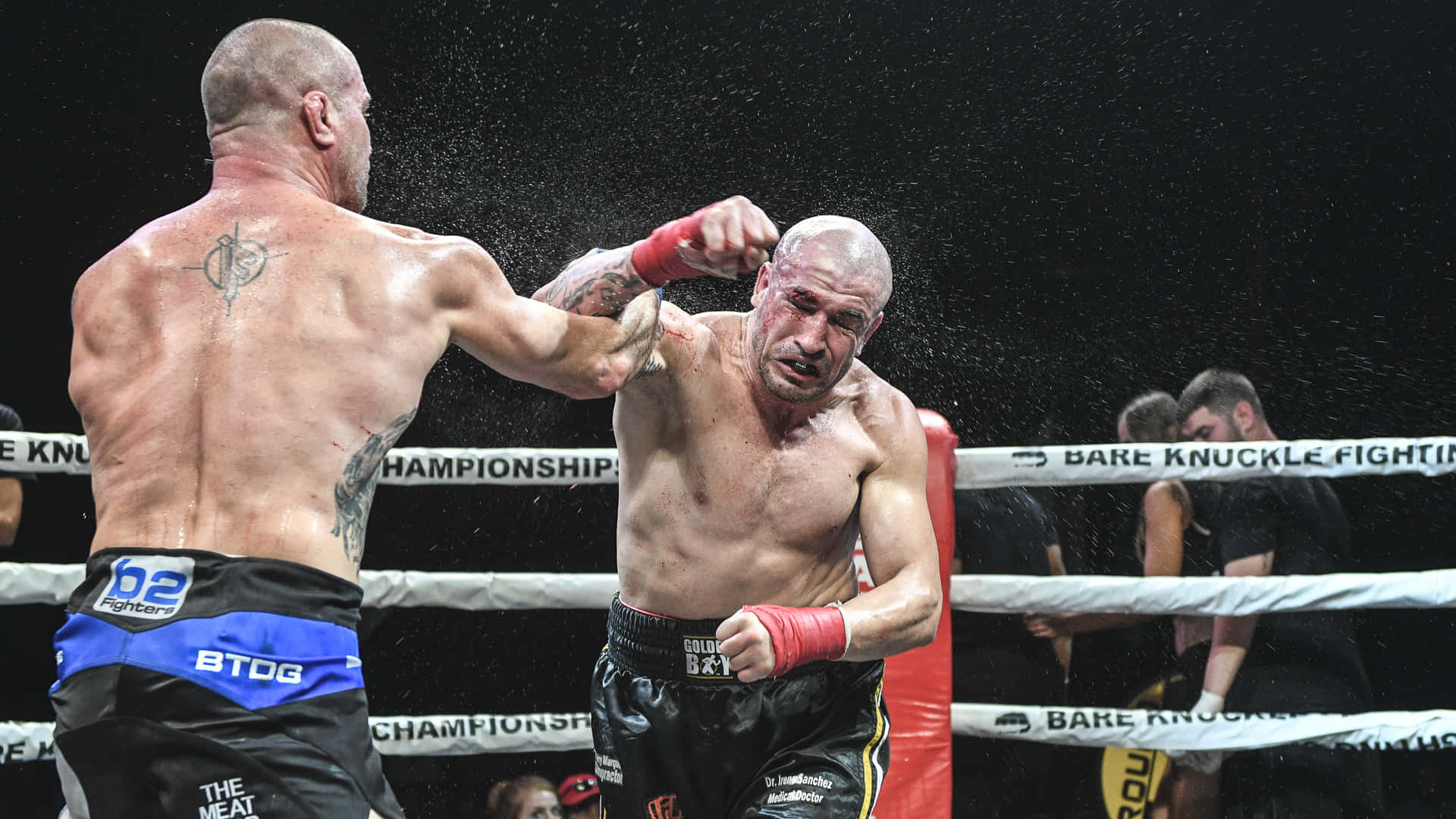 Jcllamas Gegen Chris Lytle Bare-knuckle Fighting Championship Wallpaper