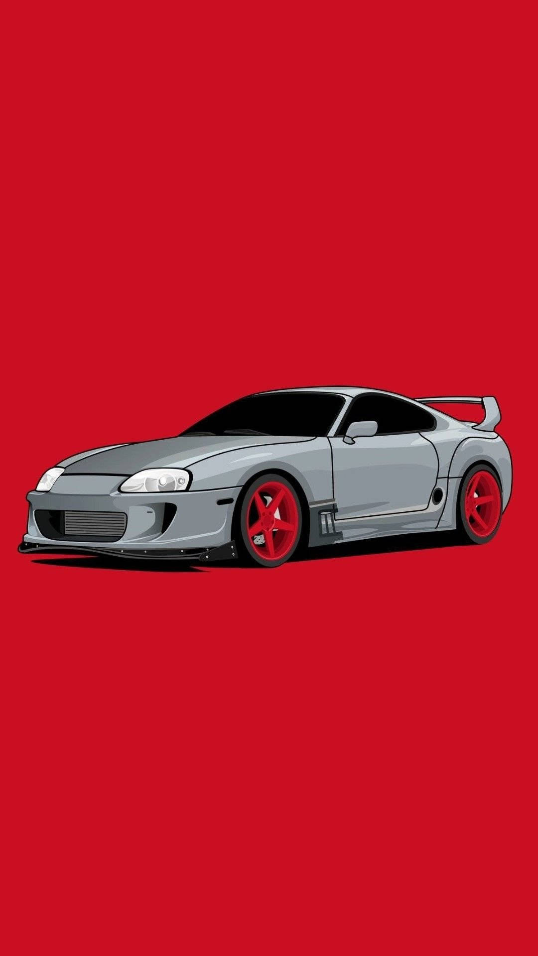 Jdm Car With Red Background Wallpaper