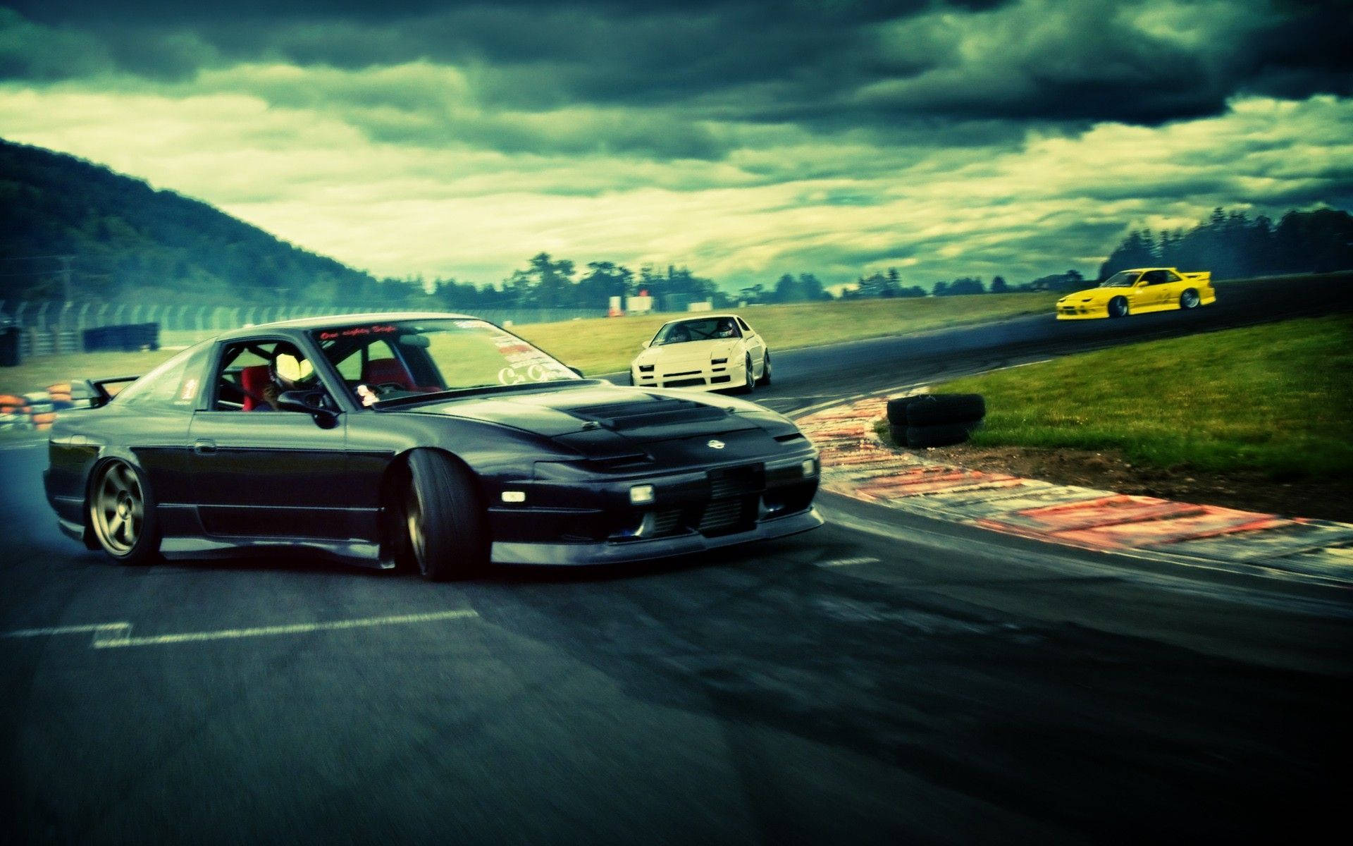 JDM Cars Racing on the Streets Wallpaper