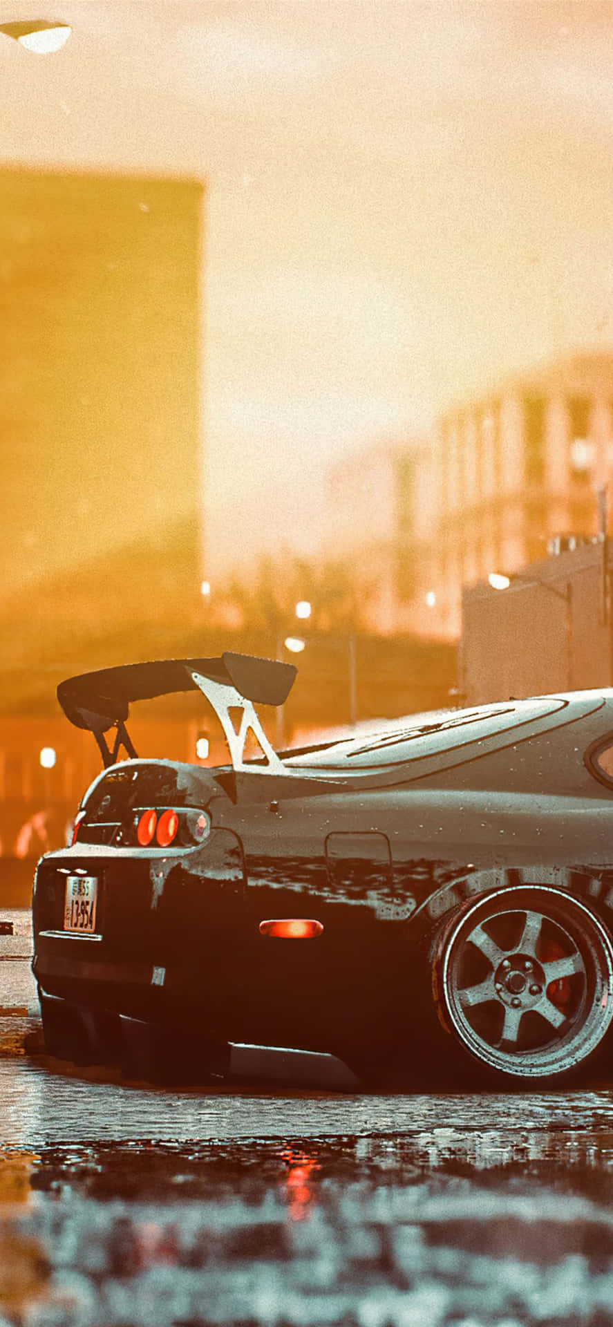 “Experience tear-drop perfection with the Toyota Supra.” Wallpaper