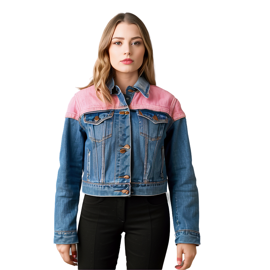 Jean Jacket With Pleats Png Wkt PNG