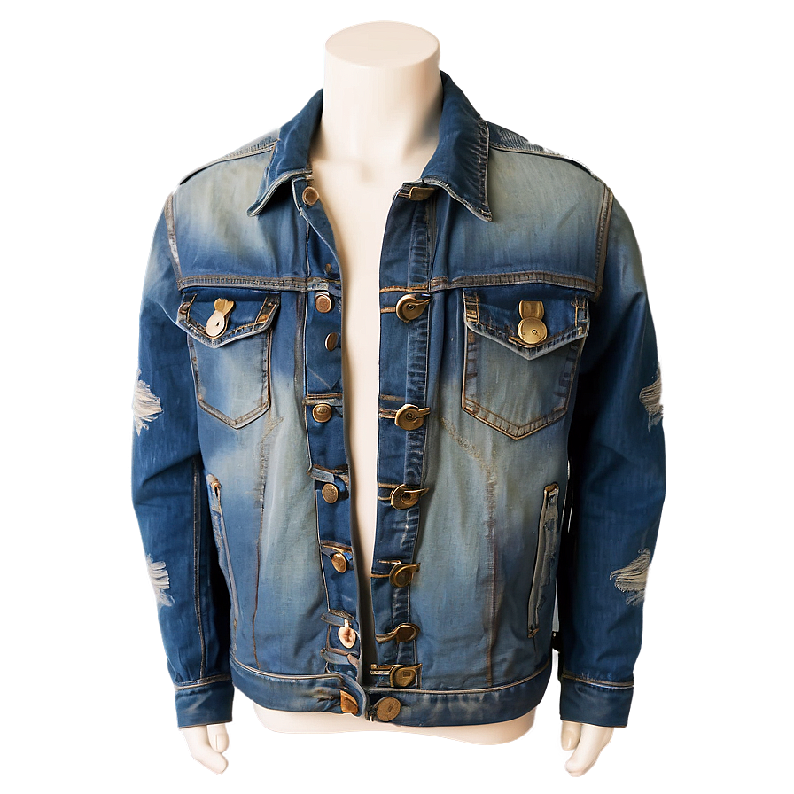 Jean Jacket With Pleats Png Yfm PNG