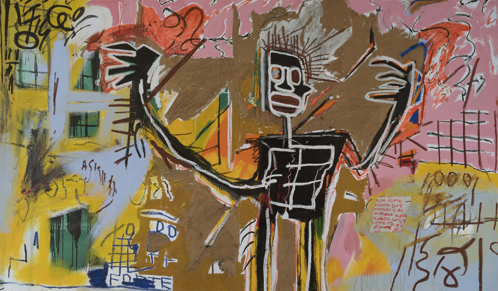 Quadrourban Decay Di Jean Michel Basquiat Sfondo