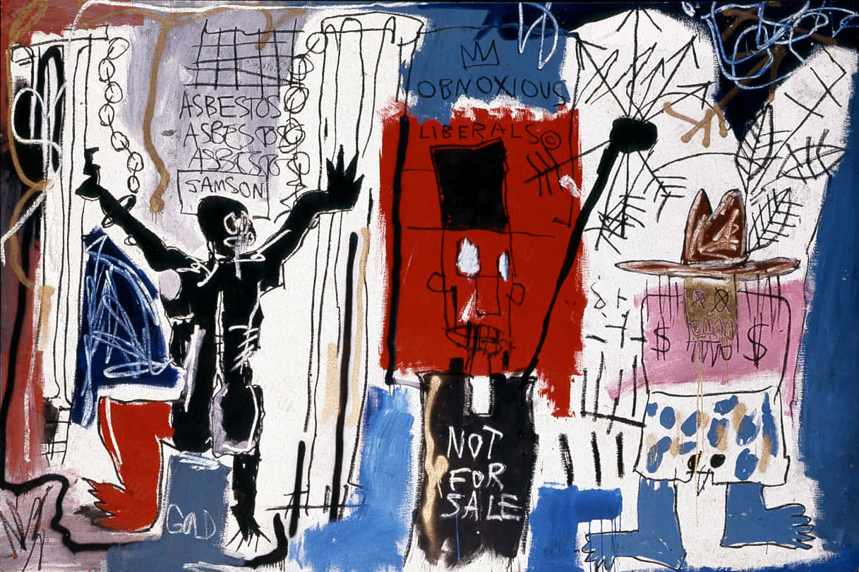 De Obnoxious Liberale af Jean Michel Basquiat Wallpaper