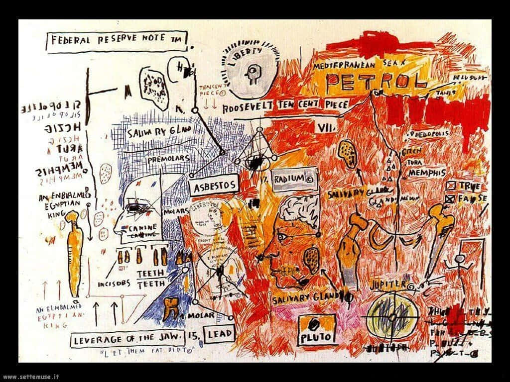 Techu-Anpu By Artist Jean Michel Basquiat Wallpaper