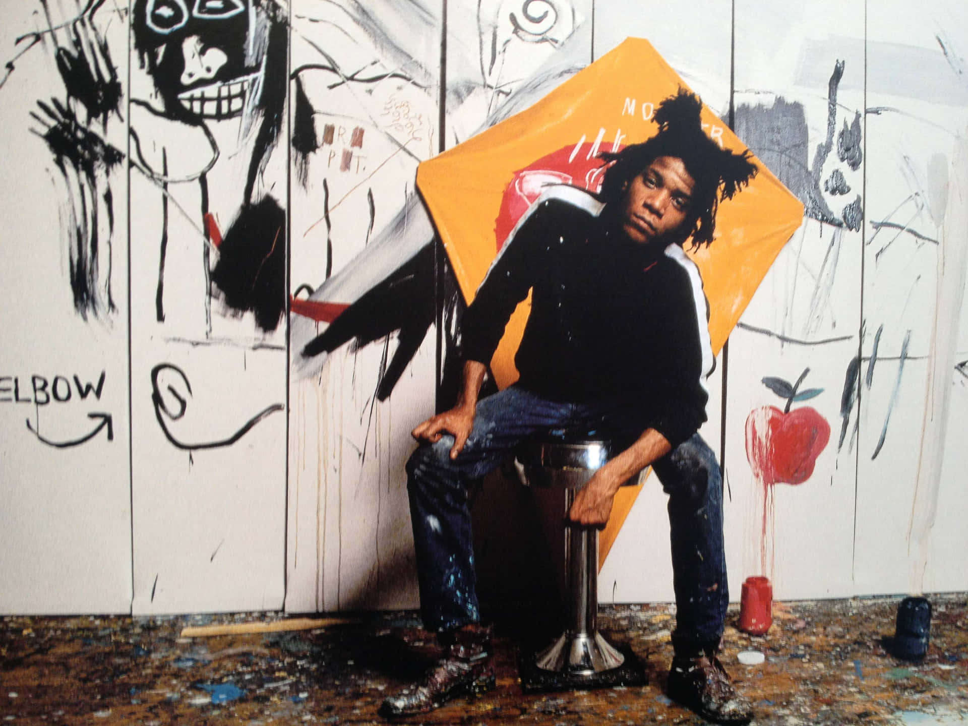 Jeanmichel Basquiat Auf Der Straße Wallpaper