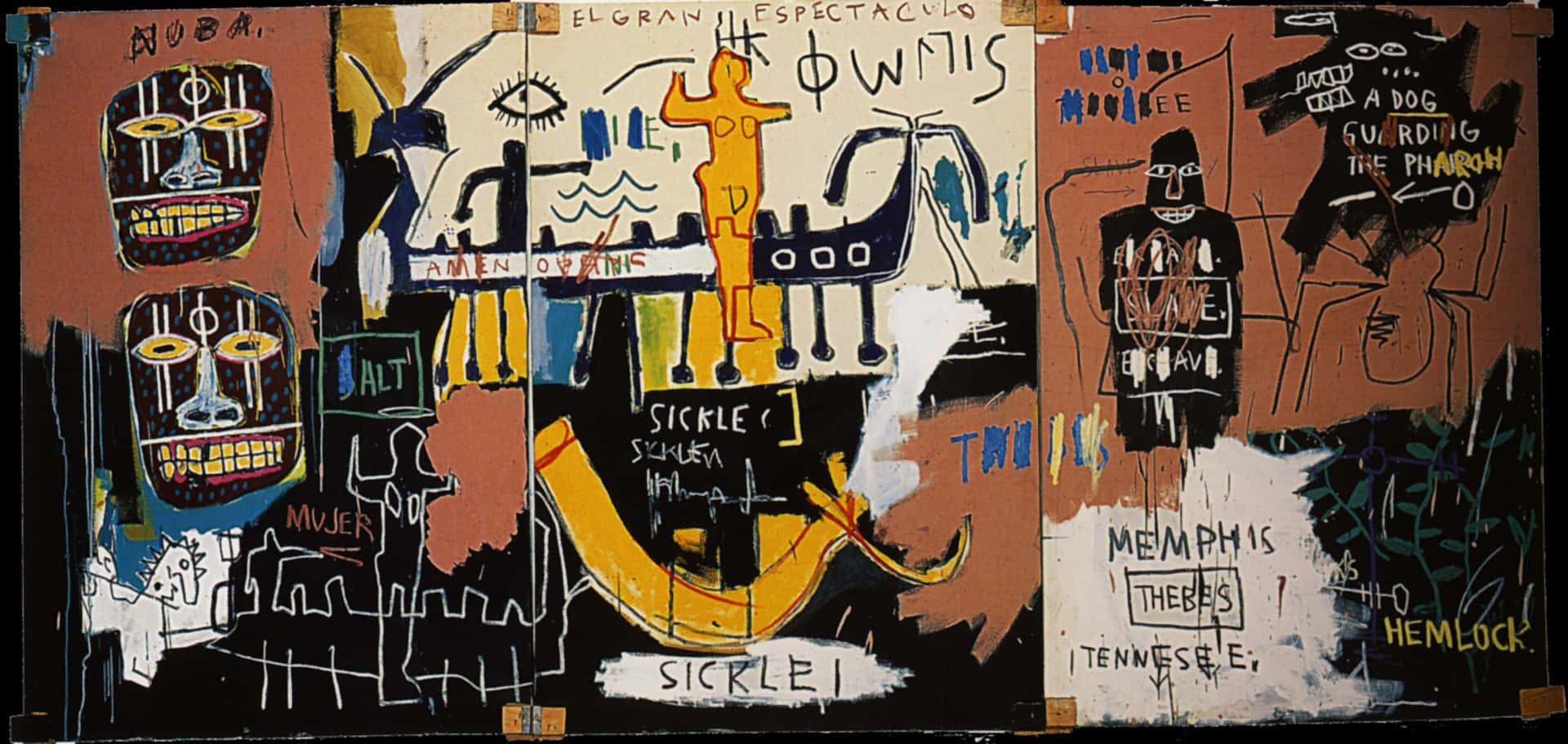 Et portræt af kunstneren Jean-Michel Basquiat. Wallpaper