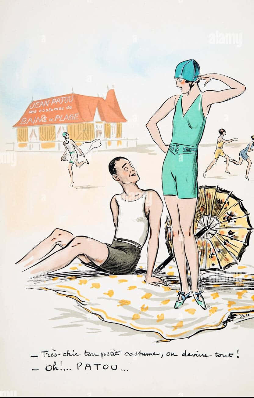Jean Patou Bathing Suit Illustration Wallpaper