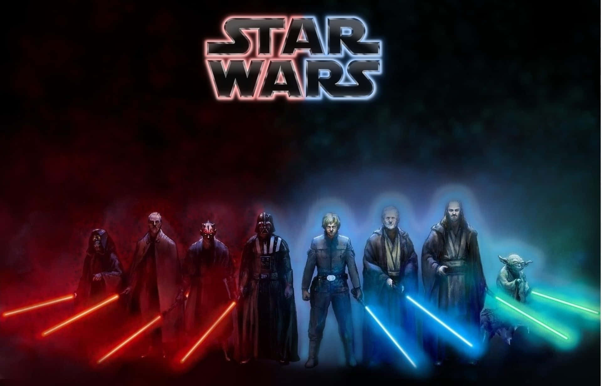The Jedi Council in a powerful moment of deliberation Wallpaper