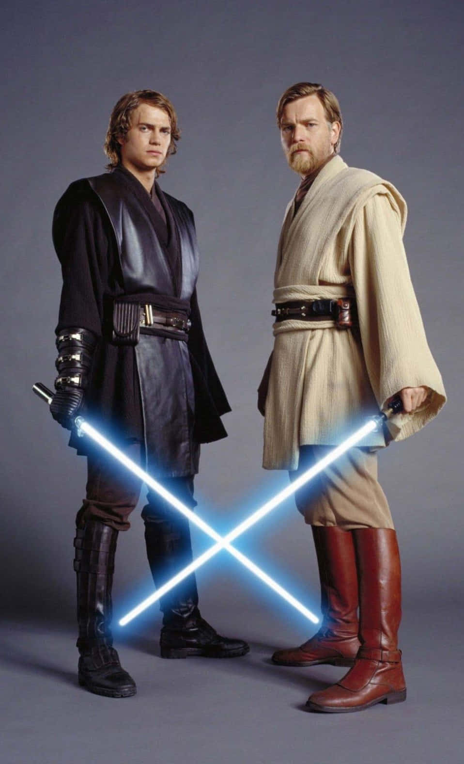 Jedi Duo With Lightsabers Wallpaper
